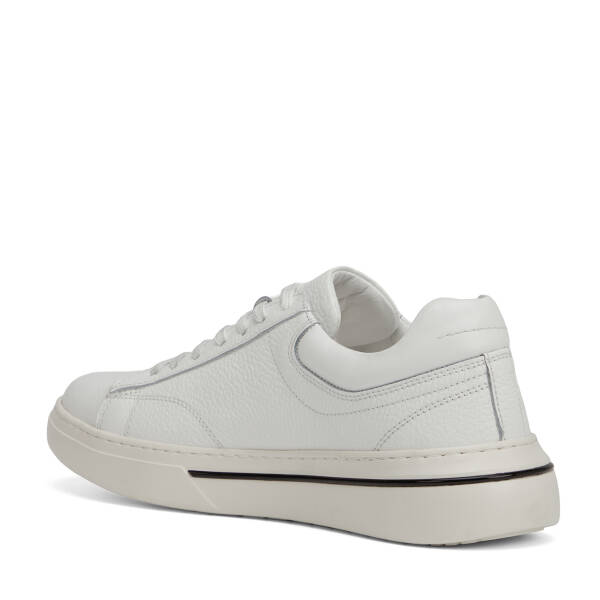 Beyaz Hakiki Deri Erkek Sneaker - E26I1AY57758-B69 - 4