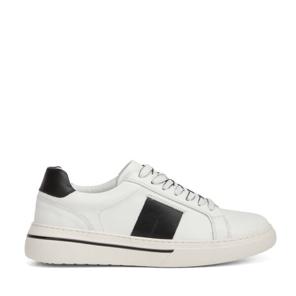 Beyaz Hakiki Deri Erkek Sneaker - E26I1AY57759-A26 - 1