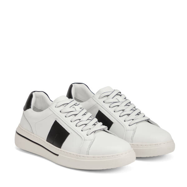Beyaz Hakiki Deri Erkek Sneaker - E26I1AY57759-A26 - 2
