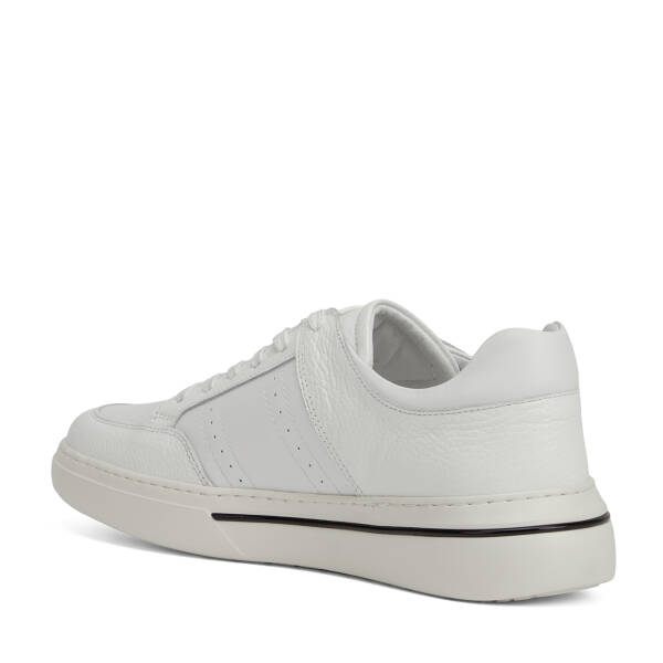 Beyaz Hakiki Deri Erkek Sneaker - E26I1AY57760-B69 - 4