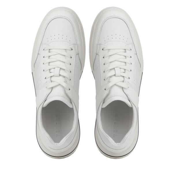 Beyaz Hakiki Deri Erkek Sneaker - E26I1AY57760-B69 - 5