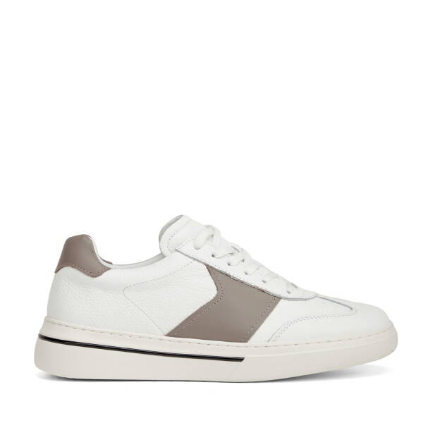 Beyaz Hakiki Deri Erkek Sneaker - E26I1AY57761-V2V - 1