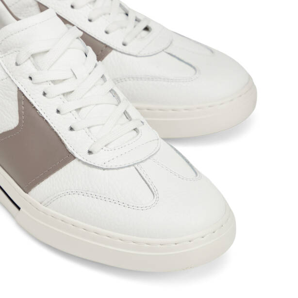 Beyaz Hakiki Deri Erkek Sneaker - E26I1AY57761-V2V - 3