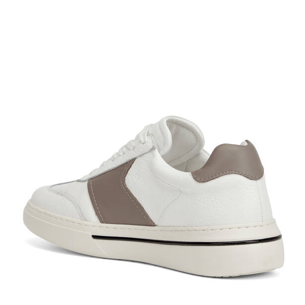Beyaz Hakiki Deri Erkek Sneaker - E26I1AY57761-V2V - 4