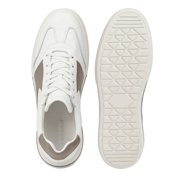 Beyaz Hakiki Deri Erkek Sneaker - E26I1AY57761-V2V - 6