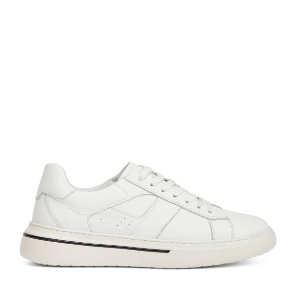 Beyaz Hakiki Deri Erkek Sneaker - E26I1AY57762-A26 - 1