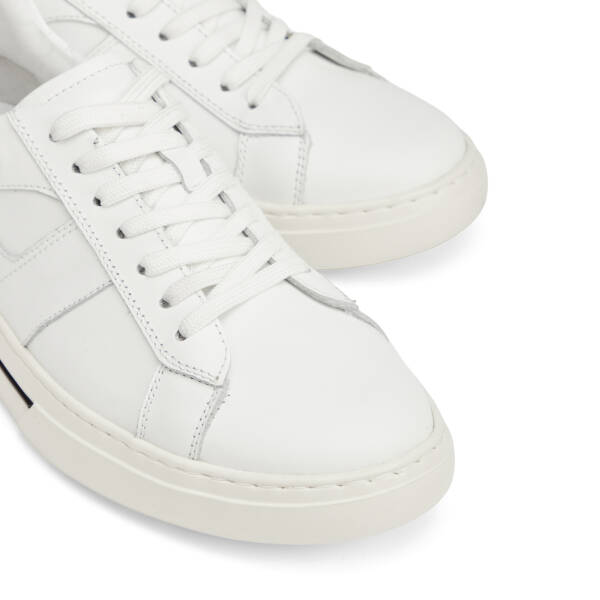 Beyaz Hakiki Deri Erkek Sneaker - E26I1AY57762-A26 - 3