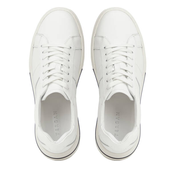 Beyaz Hakiki Deri Erkek Sneaker - E26I1AY57762-A26 - 5