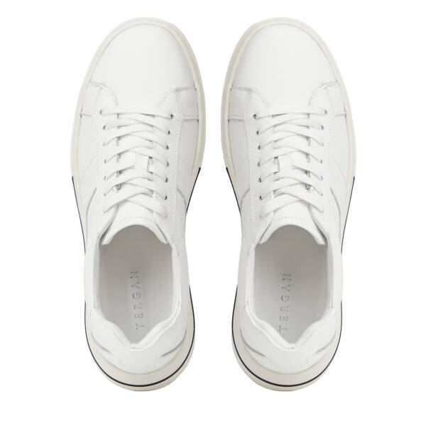 Beyaz Hakiki Deri Erkek Sneaker - E26I1AY57762-A26 - 5