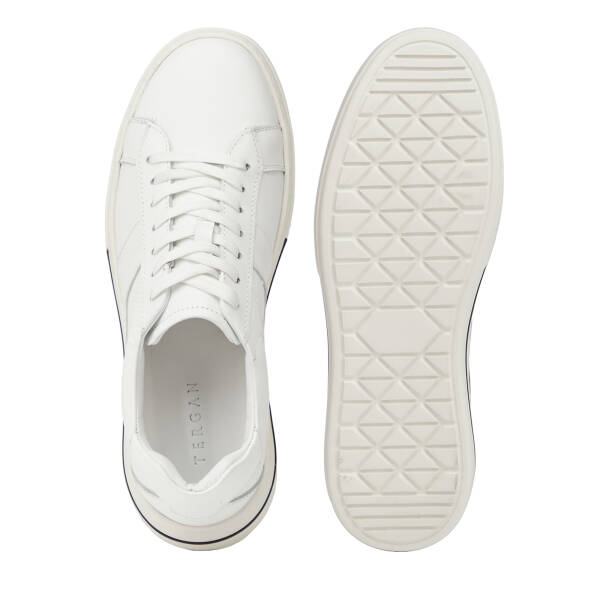 Beyaz Hakiki Deri Erkek Sneaker - E26I1AY57762-A26 - 6