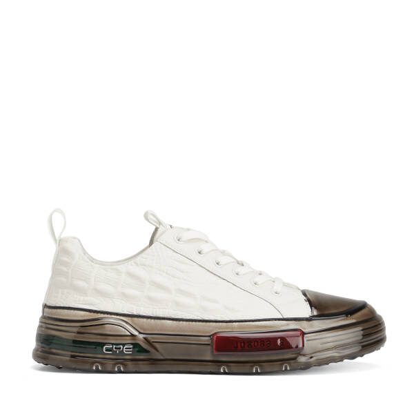 Beyaz Hakiki Deri Erkek Sneaker - E26S1AY57812-A26 - 1