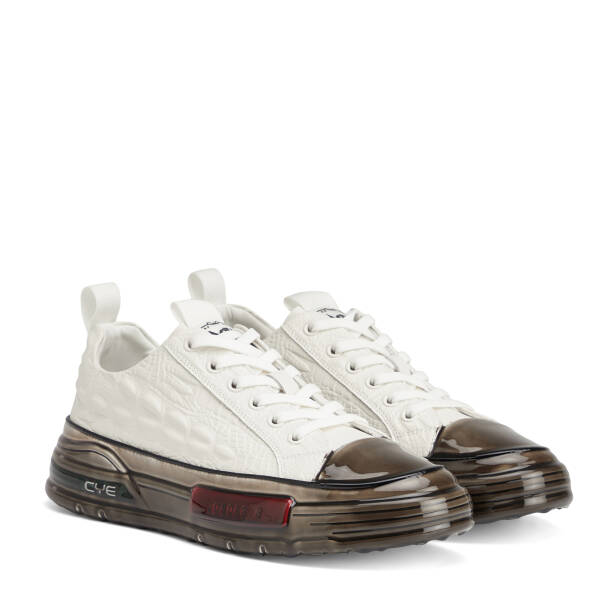 Beyaz Hakiki Deri Erkek Sneaker - E26S1AY57812-A26 - 2