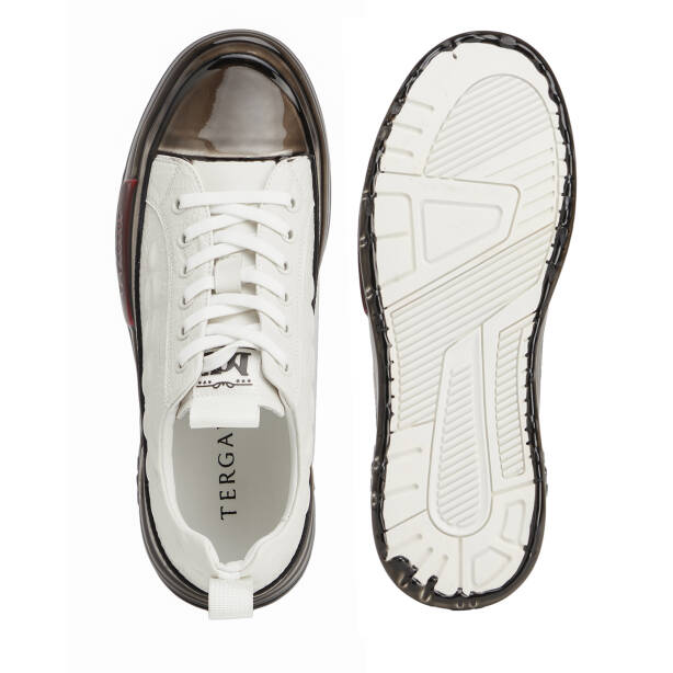 Beyaz Hakiki Deri Erkek Sneaker - E26S1AY57812-A26 - 5