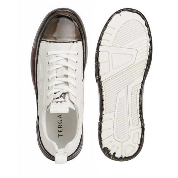 Beyaz Hakiki Deri Erkek Sneaker - E26S1AY57812-A26 - 5