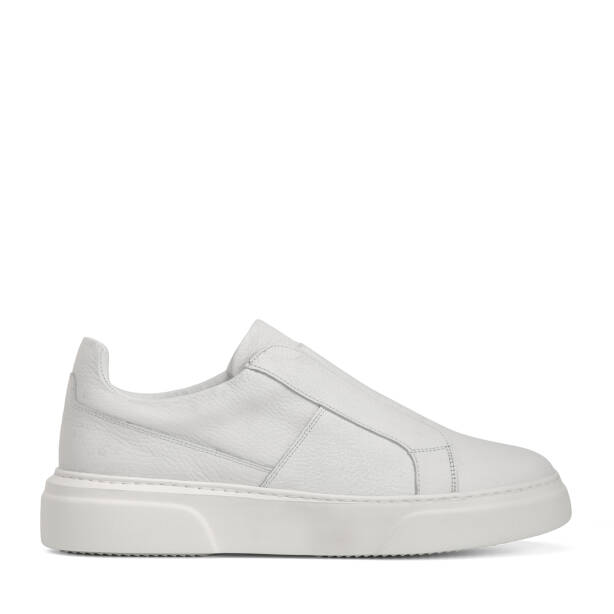 Beyaz Hakiki Deri Erkek Sneaker - E4MEAY057783-B69 - Tergan Four Season