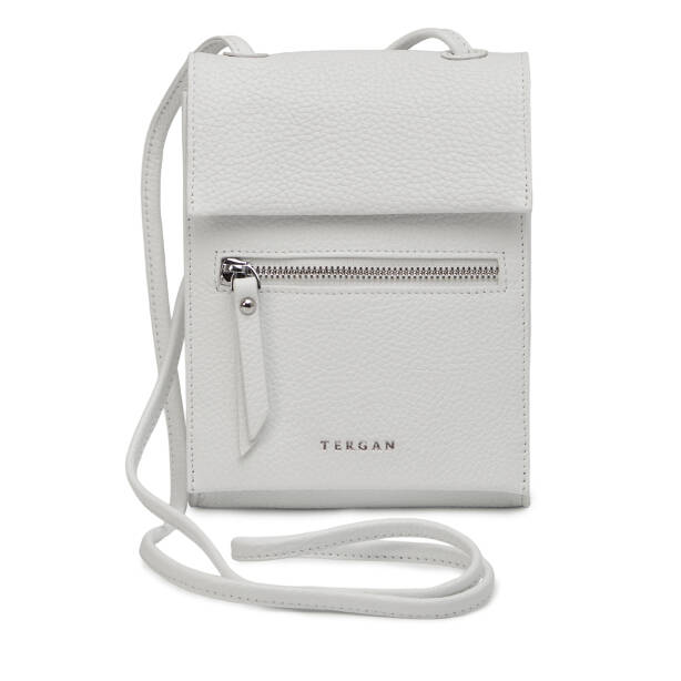 Beyaz Hakiki Deri Kadın Çapraz Askılı Çanta - S26Y1BC80168-B69 