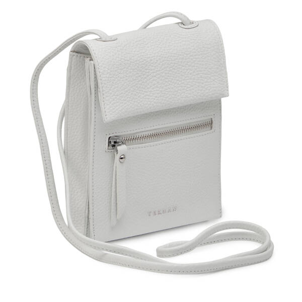 Beyaz Hakiki Deri Kadın Çapraz Askılı Çanta - S26Y1BC80168-B69 - 2