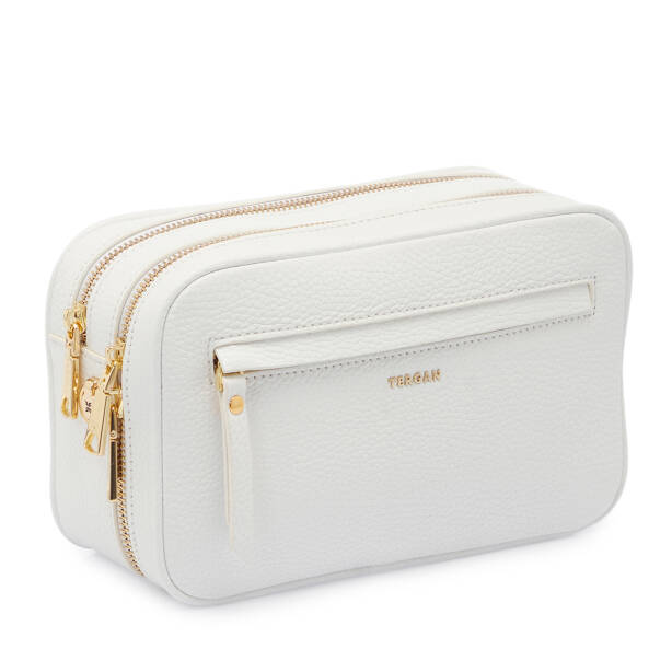 Beyaz Hakiki Deri Kadın El Çantası - S26Y1BC80361-B69 - Tergan