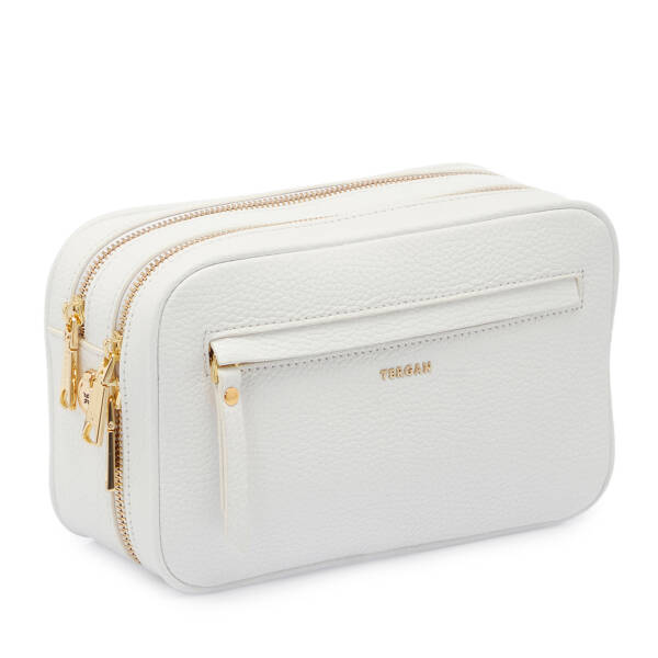 Beyaz Hakiki Deri Kadın El Çantası - S26Y1BC80361-B69 - 2