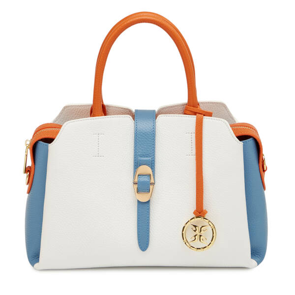 Beyaz Hakiki Deri Kadın El Çantası - S26Y1BC80534-U4Z - 1