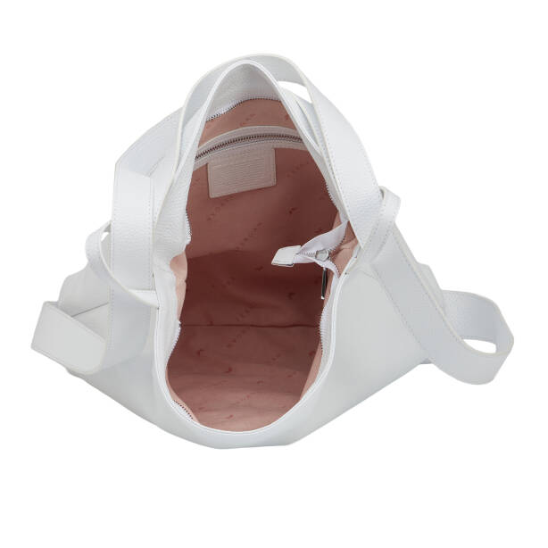 Beyaz Hakiki Deri Kadın Omuz Çantası - S26Y1BC79910-B69 - 4