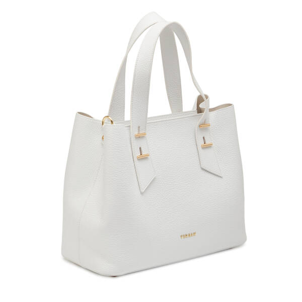 Beyaz Hakiki Deri Kadın Omuz Çantası - S26Y1BC80485-B69 - 2