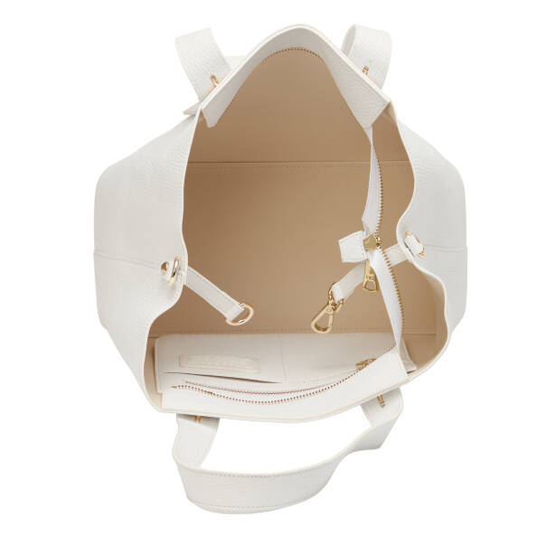Beyaz Hakiki Deri Kadın Omuz Çantası - S26Y1BC80485-B69 - 4