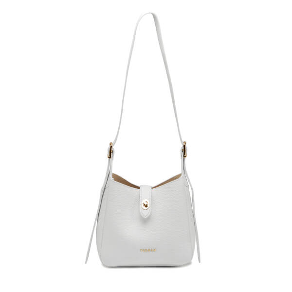 Beyaz Hakiki Deri Kadın Omuz Çantası - S26Y1BC80527-B69 - 1