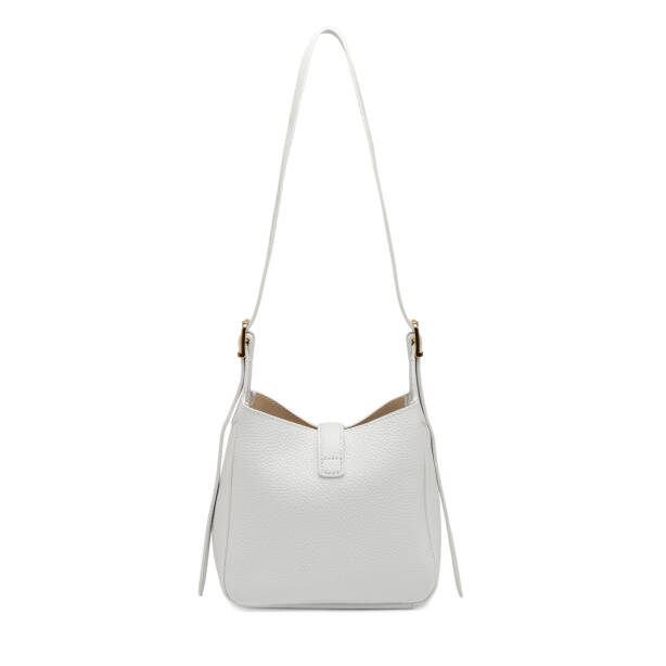 Beyaz Hakiki Deri Kadın Omuz Çantası - S26Y1BC80527-B69 - 3