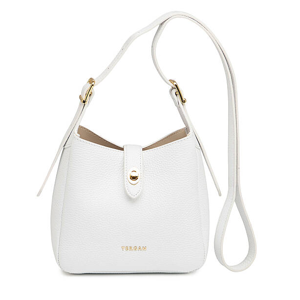 Beyaz Hakiki Deri Kadın Omuz Çantası - S26Y1BC80527-B69 