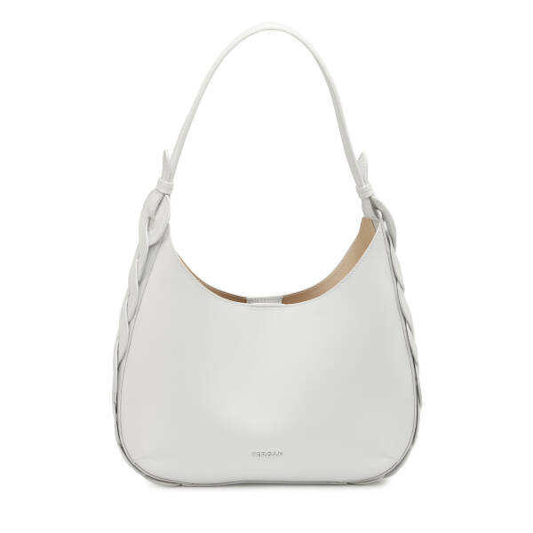 Beyaz Hakiki Deri Kadın Omuz Çantası - S26Y1BC80545-D10 - 1
