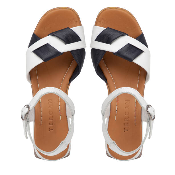Beyaz Hakiki Deri Kadın Sandalet - K26Y1SN68534-L94 - 5