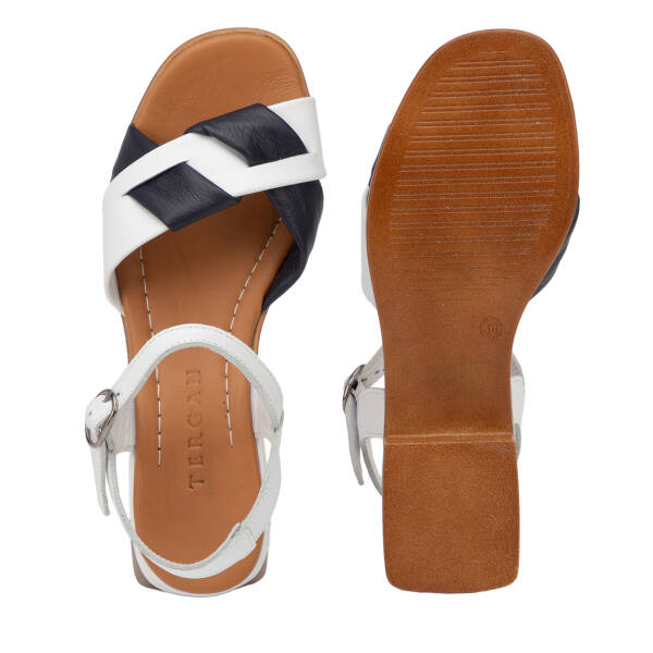 Beyaz Hakiki Deri Kadın Sandalet - K26Y1SN68534-L94 - 6