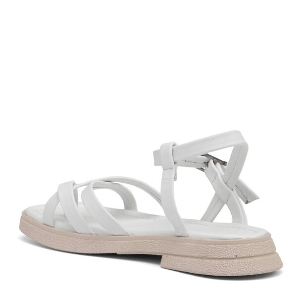 Beyaz Hakiki Deri Kadın Sandalet - K26Y1SN68671-A26 - 4