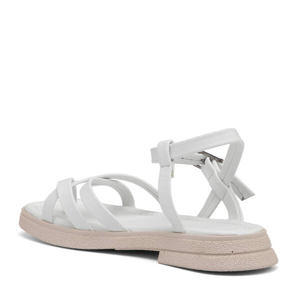 Beyaz Hakiki Deri Kadın Sandalet - K26Y1SN68671-A26 - 4