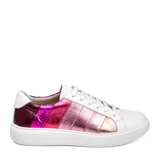 Beyaz Hakiki Deri Kadın Sneaker - K25I1AY67764-B69 - 1