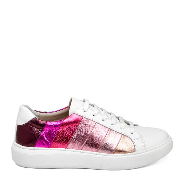 Beyaz Hakiki Deri Kadın Sneaker - K25I1AY67764-B69 - 1