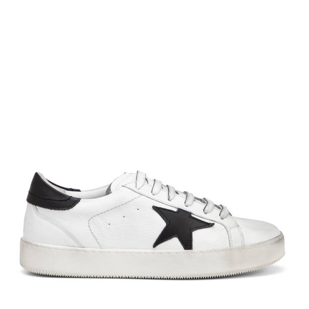 Beyaz Hakiki Deri Kadın Sneaker - K25I1AY68072-A26 - 1