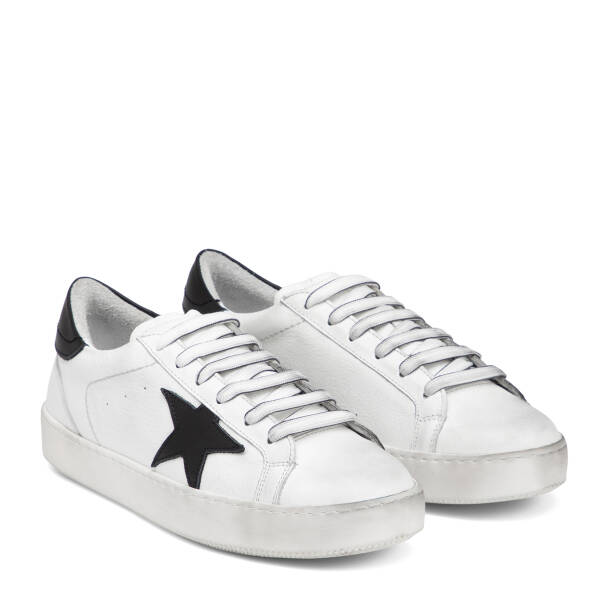 Beyaz Hakiki Deri Kadın Sneaker - K25I1AY68072-A26 - 2