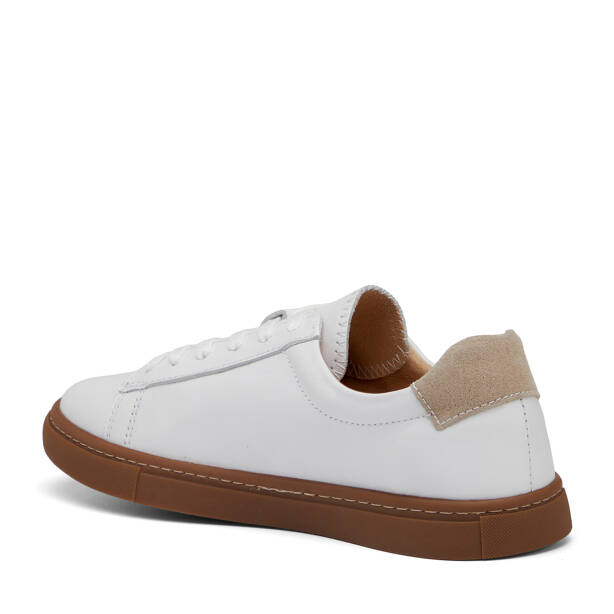 Beyaz Hakiki Deri Kadın Sneaker - K26I1AY68405-A26 - 4