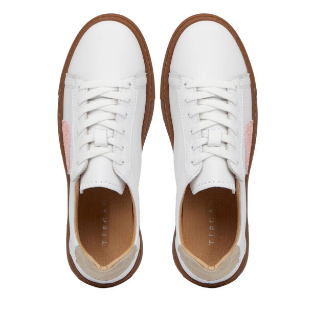 Beyaz Hakiki Deri Kadın Sneaker - K26I1AY68405-A26 - 5