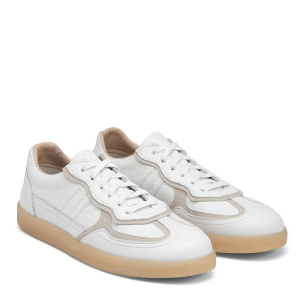 Beyaz Hakiki Deri Kadın Sneaker - K26I1AY68412-B69 - 2
