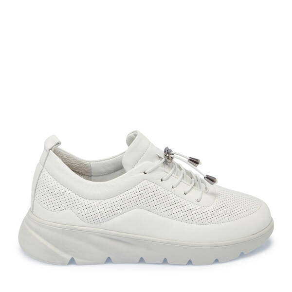 Beyaz Hakiki Deri Kadın Sneaker - K26I1AY68423-A26 - 1