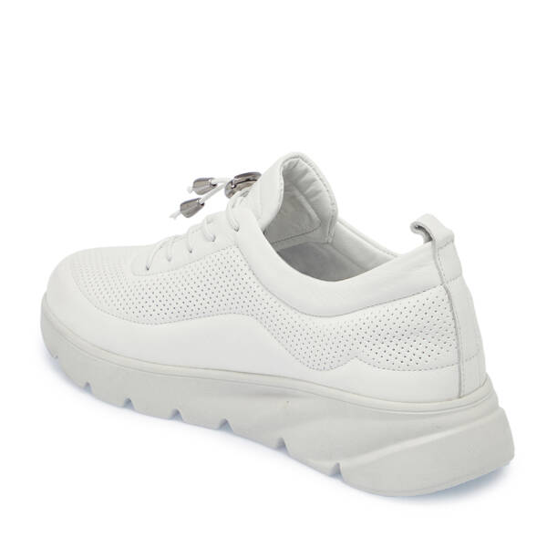 Beyaz Hakiki Deri Kadın Sneaker - K26I1AY68423-A26 - 3