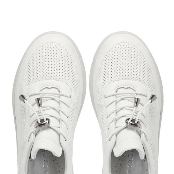 Beyaz Hakiki Deri Kadın Sneaker - K26I1AY68423-A26 - 5