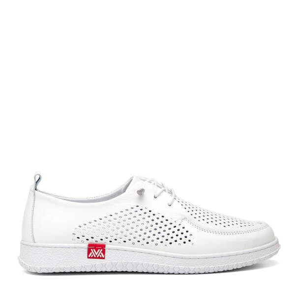 Beyaz Hakiki Deri Kadın Sneaker - K26I1AY68442-A26 - 1