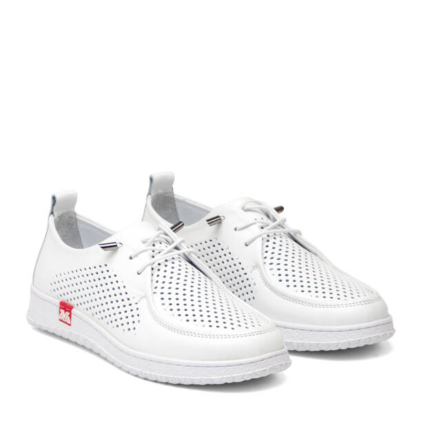 Beyaz Hakiki Deri Kadın Sneaker - K26I1AY68442-A26 - 2