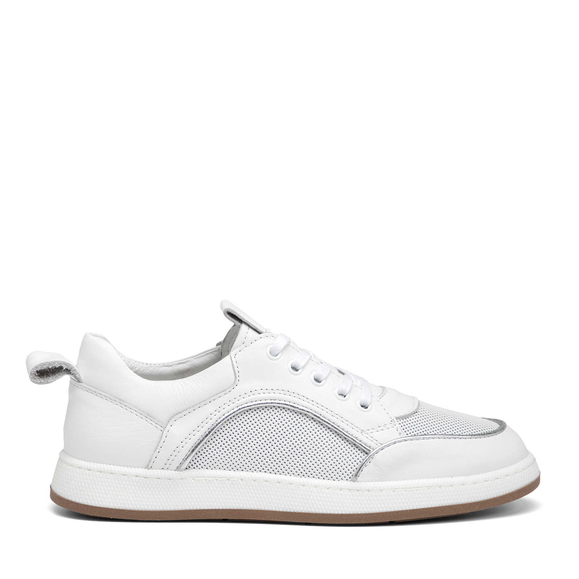 Beyaz Hakiki Deri Kadın Sneaker - K26I1AY68463-A26