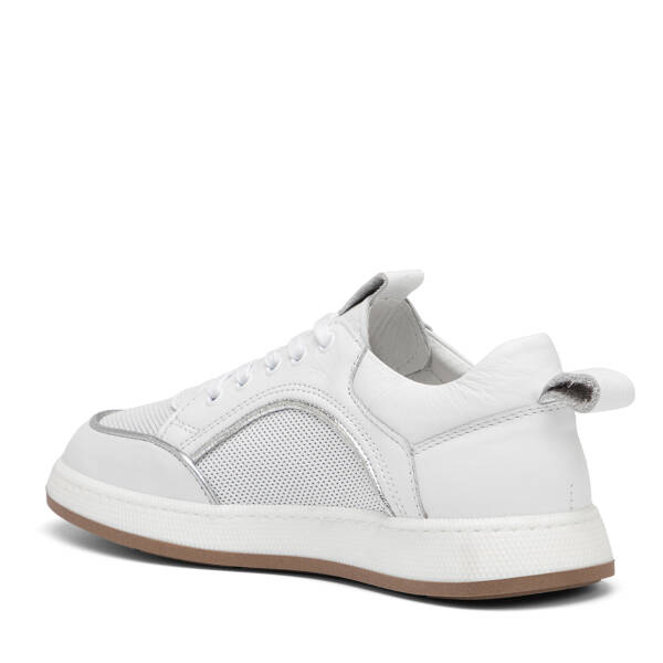 Beyaz Hakiki Deri Kadın Sneaker - K26I1AY68463-A26 - 4