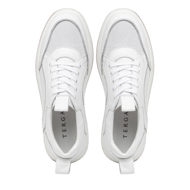 Beyaz Hakiki Deri Kadın Sneaker - K26I1AY68463-A26 - 5